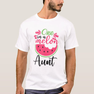 T-shirt Un Dans Une Tante Melon Waterlemon Vacances D'Été