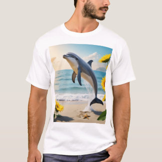 T-shirt Un dauphin élégant saute gracieusement