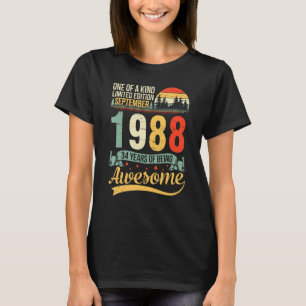 T-shirt Un De A Kind Ltd Édition Sep 1988 34 Ans De Bei