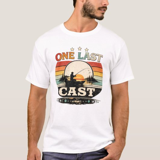 T-shirt Un dernier lancer Coucher de soleil rétro (Devant)