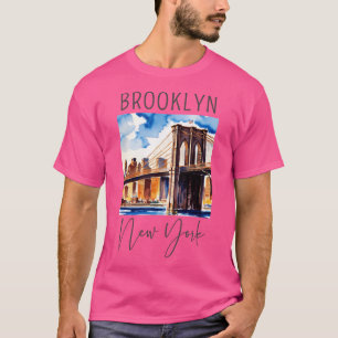 T-shirt Un Design Aquarelle De Brooklyn - New York - Unite