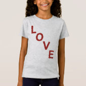T-Shirt Un design cordial LOVE de coeurs rouges pour vous (Devant)