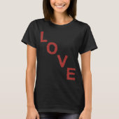 T-shirt Un design cordial LOVE de coeurs rouges pour vous (Devant)