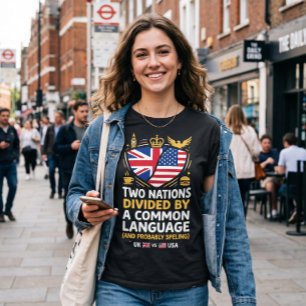 T-shirt Un design de deux nations amusant