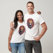 T-shirt Un design graphique psychédélique avec un lion (Unisexe)