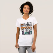 T-shirt Un design vectoriel Halloween d'un professeur effr (Devant entier)