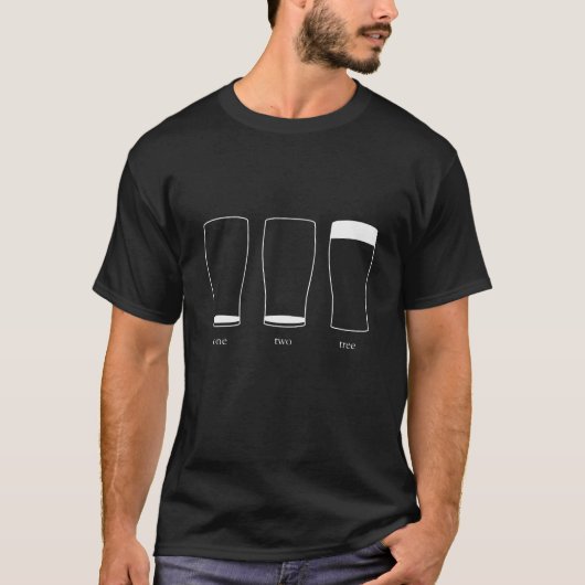 T-shirt Un, deux, arbre Guinness (Devant)