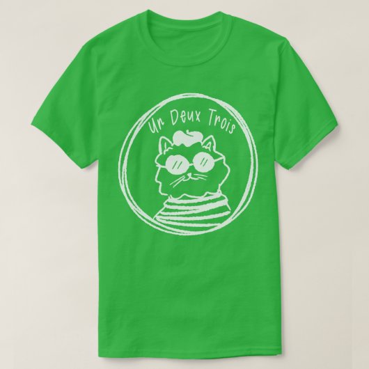 T-shirt Un Deux Trois Cat (Design devant)