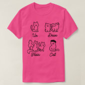 T-shirt Un Deux Trois Cat Funny (Design devant)