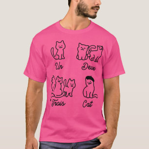 T-shirt Un Deux Trois Cat Funny