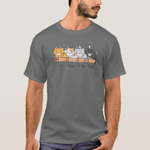 T-shirt Un Deux Trois Cat Tee Cute Kitten Drôle Chat Fran