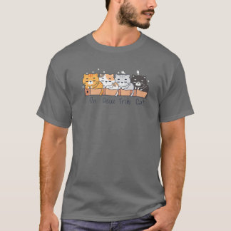 T-shirt Un Deux Trois Cat Tee Cute Kitten Drôle Chat Franç