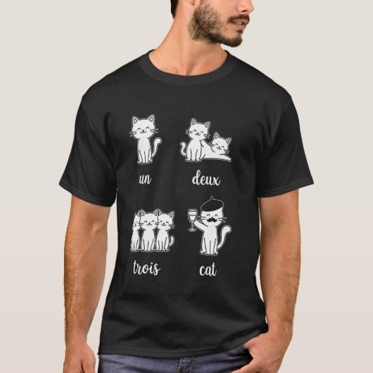 T-shirt Un Deux Trois Chat (Devant)
