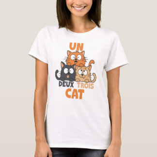 T-shirt Un Deux Trois Chat, Chat Français