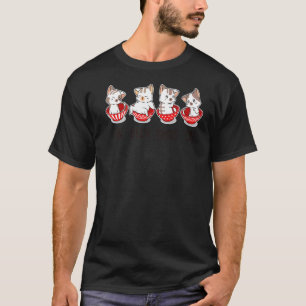 T-shirt Un Deux Trois Chat Chat Français Miaou Animal de
