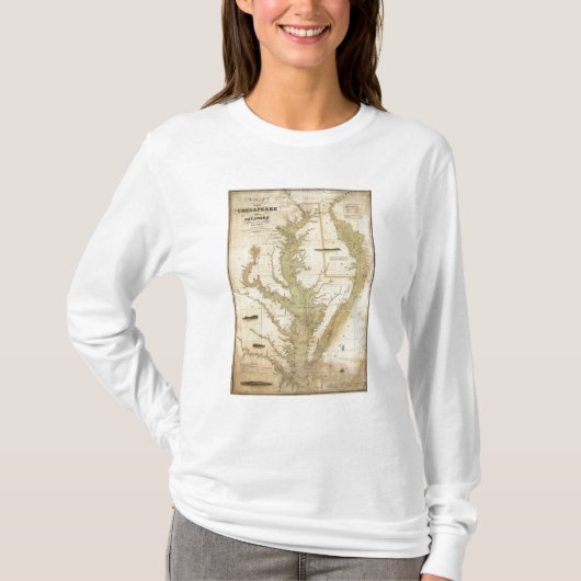 T-shirt Un diagramme du chesapeake et des baies de (Devant)
