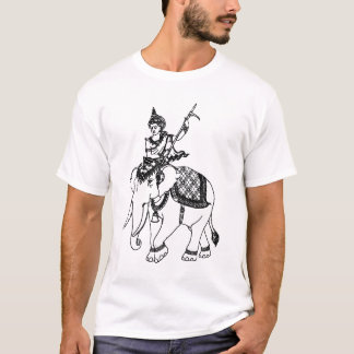 T-SHIRT UN DIEU ASIATIQUE D'ART SUR L'ÉLÉPHANT