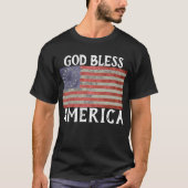 T-shirt Un dieu de drapeau de Betsy Ross bénissent le (Devant)