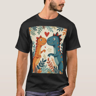 T-shirt un dinosaure amoureux