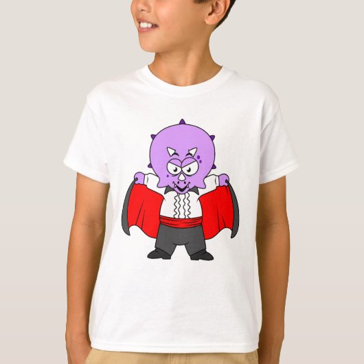 T-shirt Un Dinosaure De Ceratops Habillé Comme Comte Dracu (Devant)
