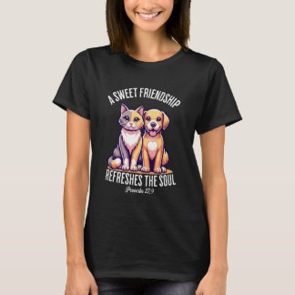 T-shirt Un doux lien d'amitié rafraîchit le verset bibliqu