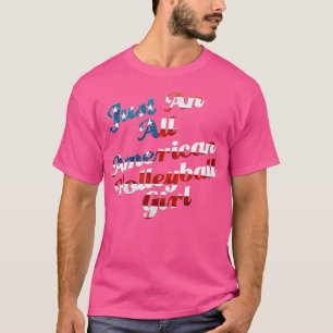 T-shirt Un Drapeau Américain De Volley-Ball