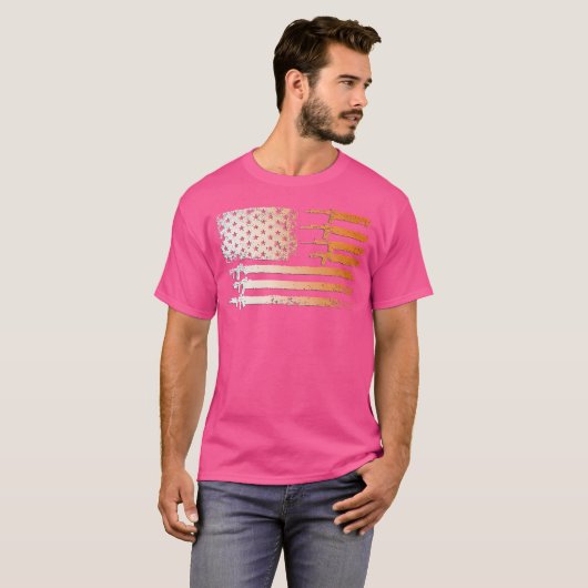 T-shirt Un drapeau d'armes à feu déçu en tant que chasseur (Devant entier)