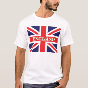 T-shirt Un drapeau Union Jack avec l'Angleterre écrit dess