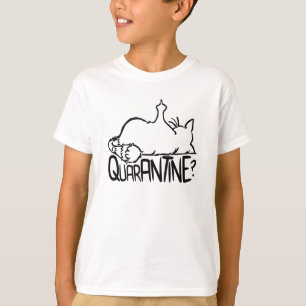 T-shirt Un drôle de chat en peluche montre du doigt - Quar