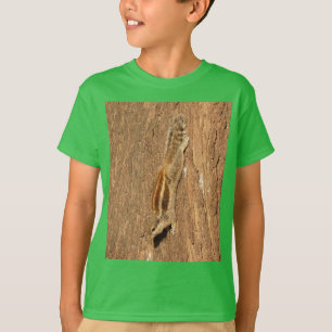 T-shirt Un écureuil de palme indien sur un tronc d'arbre