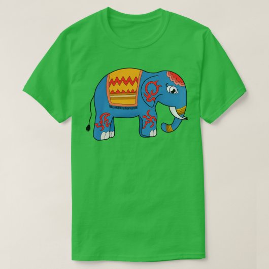 T-shirt Un éléphant coloré (Design devant)