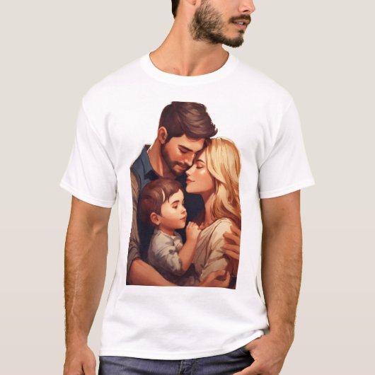 T-shirt Un engagement familial" (Devant)