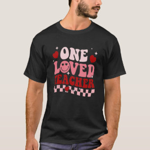 T-shirt Un Enseignant Aimé Super Retro Heureux Valentines