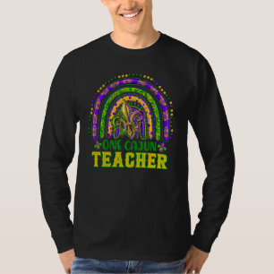 T-shirt Un enseignant cajun Mardi Gras Carnaval arc-en-cie