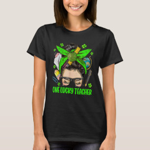 T-shirt Un enseignant chanceux chignon désordonné Saint-Pa