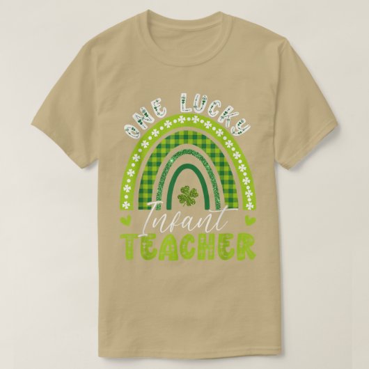 T-shirt Un Enseignant Enfant Lucky Rainbow St Patrick Day  (Design devant)