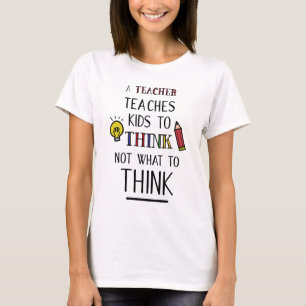 T-shirt Un enseignant enseigne à penser la typographie