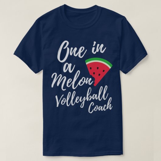 T-shirt Un entraîneur de volleyball donne un dans un Melon (Design devant)