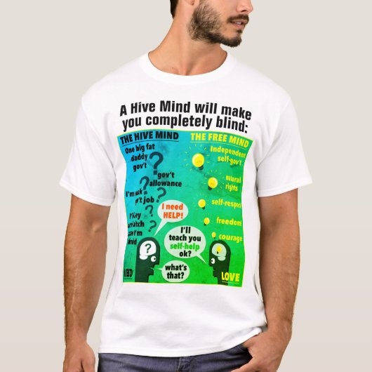 T-shirt Un esprit de ruche (lumière) (Devant)