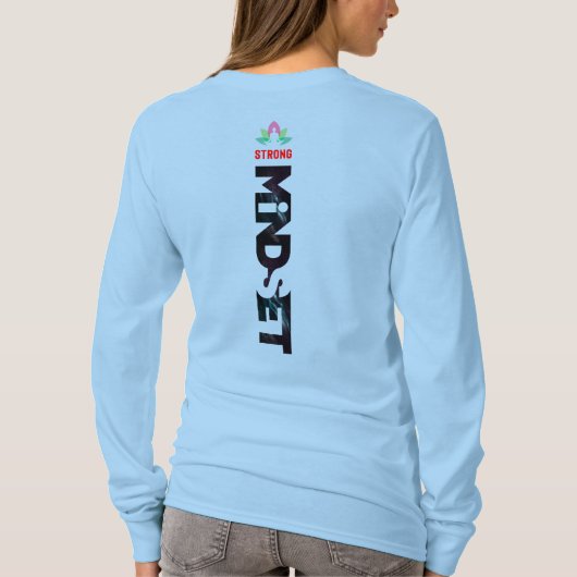 T-shirt Un état d'esprit fort | Manche longue pour femmes (Dos)