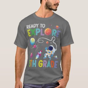 T-shirt Un Étudiant En Astronaute Revient À L'École Prêt À