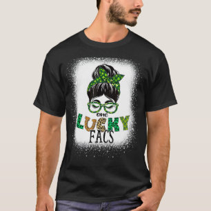 T-shirt Un Facs Lucky Bleached Messy Bun Jour de la Saint 