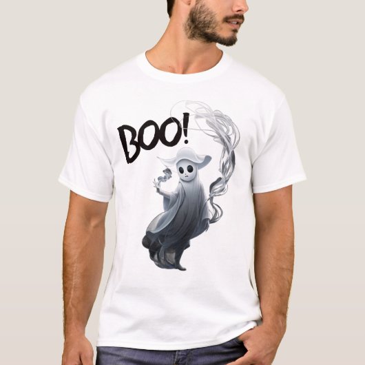 T-shirt Un fantôme dans sa main fumante (Devant)