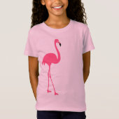 T-Shirt Un flamant rose mignon d'isolement (Devant)