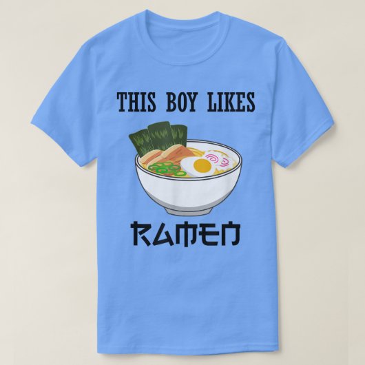T-shirt Un Garçon Aime Les nouilles Japonaises Ramen Dit D (Design devant)