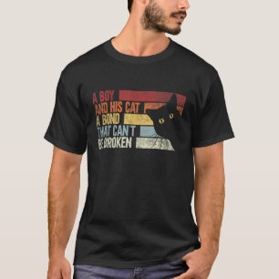 T-shirt Un garçon et son chat un lien qui ne peut pas être