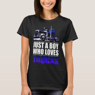 T-shirt un garçon qui aime Semi Truck super gros camion