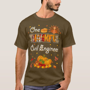 T-shirt Un Génial Ingénieur Civil Automne Thanksgivi