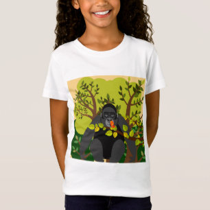 T-Shirt Un gorille hypnotisé par un papillon