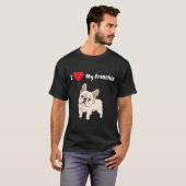 T-shirt Un Grand J'Aime Mon Frenchie Pour Ce Chien De Fer  (Devant entier)